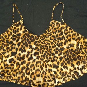 Tiger print A+Ellen crop top